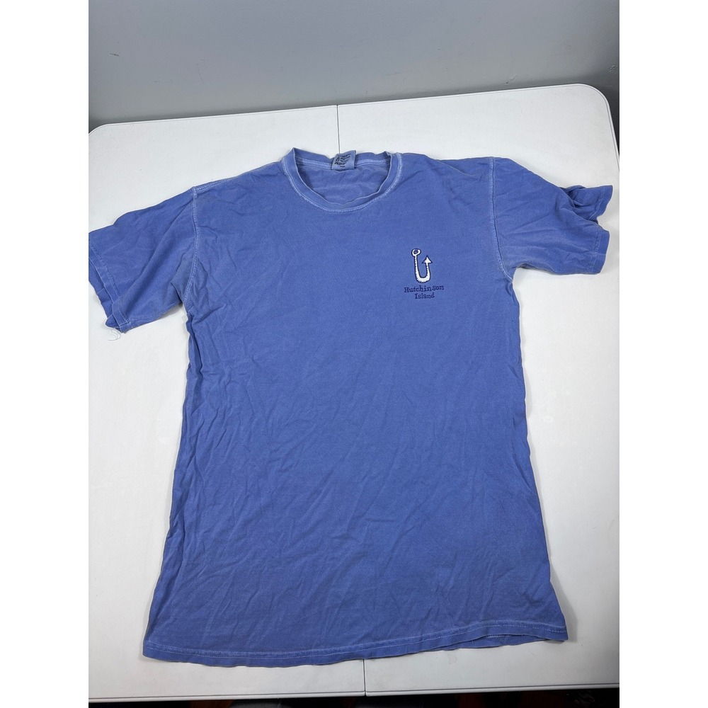 Comfort Colors‎ Grouper Therapy Graphic T Shirt Blue Distressed Fishing Mens M